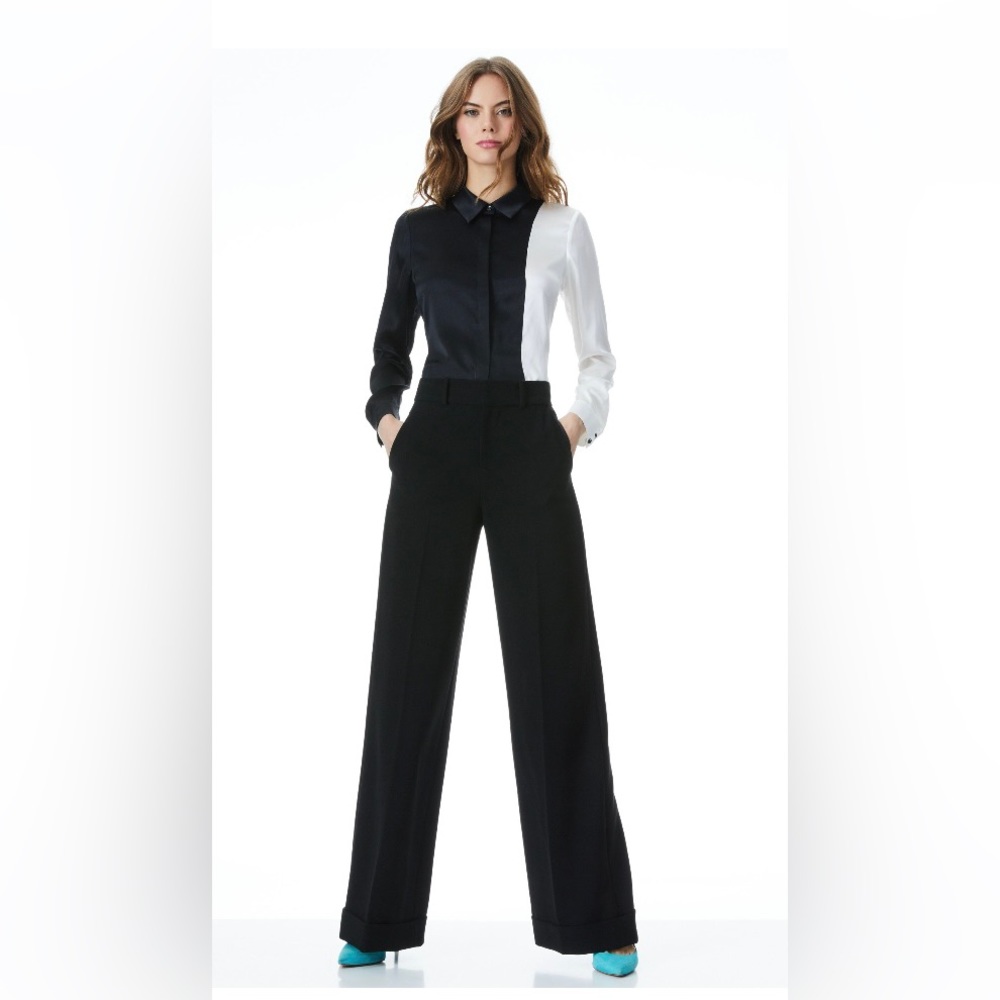ALICE & OLIVIA WILLA PLACKET TOP - Picture 7 of 14